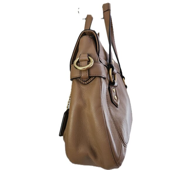 Euc Coach Campbell  All Tan Leather Satchel Handbag Purse - Picture 5 of 16